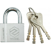 Замок 77230 навесной чугунный (хром) 40 мм VOREL