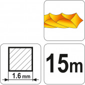 Леска 89478 для триммера SILENT 1,6 мм x 15 м (квадрат витой)