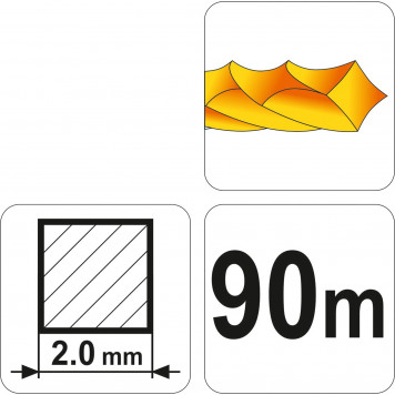 Леска 89483 для триммера SILENT 2,0 мм x 90 м (квадрат витой)-1