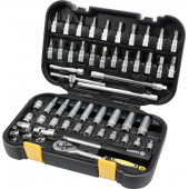 Набор 58642 насадок торцевых CRV с трещоткой 56 предметов 1/4" VOREL