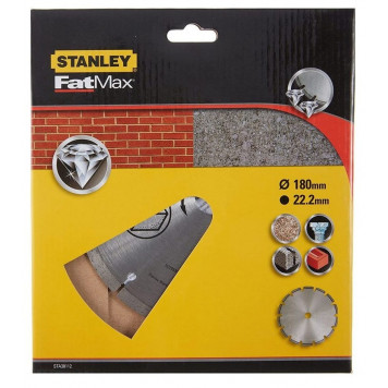 Диск STA38112-XJ алмазный сегментированный FatMax 180х22,23 по бетону STАNLEY