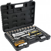 Набор 58704 насадок торцевых CRV с трещоткой 1/2", 1/4" 72 предмета VOREL 