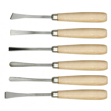 Набор 25700 фигурных стамесок резьба по дереву, 6 шт.