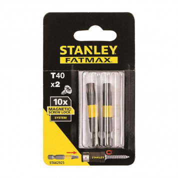 Биты STA62925-XJ FatMax MagnetScrLock T40х50 мм, 2 шт Биты STA62925-XJ FatMax MagnetScrLock T40х50 мм, 2 шт