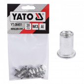Заклепки YT-36451 резьбовые М3, 20 шт. YATO
