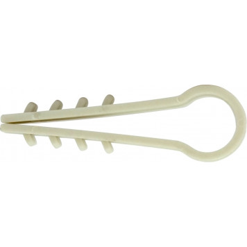 Дюбель-хомут "Ёлочка" для круглого кабеля, 4 мм, уп 100шт. Дюбель-хомут "Ёлочка" для круглого кабеля, 4 мм, уп 100шт.