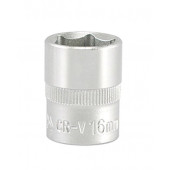 Головка YT-3812 торцевая 3/8, 17 мм, CrV, короткая YATO