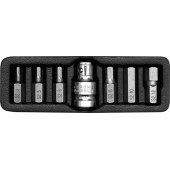 Набор бит YT-0412 HEX 30 мм с переходником, 7 шт YATO