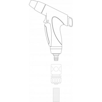 Пистолет-распылитель 89189 к шлангу 1/2 FLO-2