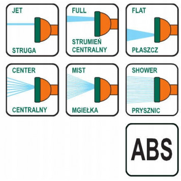 Пистолет-распылитель 89220 6-режимный к шлангу 1/2 FLO-2