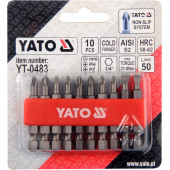 Биты YT-0483 РН2х50 мм 1/4, 10 шт YATO