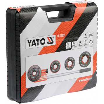 Набор YT-29001 сантехника (клуппы 3/8", 1/2", 3/4", 1") 5 предметов YATO-3