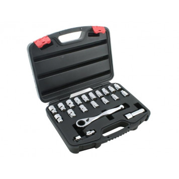 Набор YT-3865 головок сквозных с трещоткой 1/2", 21 предмет YATO