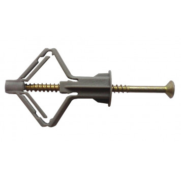 Распорный дюбель бабочка 8х50 мм с шурупом, уп 100 шт. Инагропром