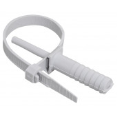 Хомут 90х6 мм с дюбелем 6х35 мм, белый