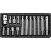 Набор YT-0419 RIBE М6-М14 + переходник 1/2, 15 шт YATO
