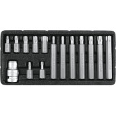 Набор YT-0417 TORX SECURITY +переходник 1/2 Т20-Т55 с отверстием YATO