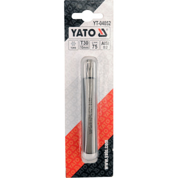 Бита YT-04052 TORX T30x75 мм S2 YATO