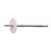 Дюбель для теплоизоляции 10х100 мм, D-60 мм, пластиковый гвоздь, уп 100шт.