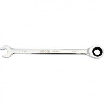 Ключ YT-01908 комбинированный с трещоткой 8 мм YATO