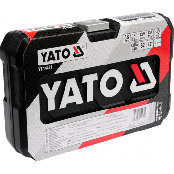 Набор YT-14471 головок с вставками 1/4", 38 предметов YATO-3