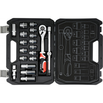 Набор YT-38691 головок с трещоткой 1/2", 20 предметов YATO-4