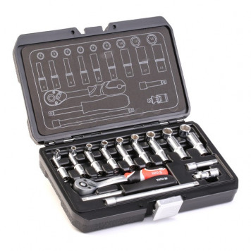 Набор YT-14451 торцевых головок 1/4" с инструментом, 23 предмета YATO-6