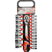 Набор YT-38681 головок с трещоткой 1/2", 19 предметов YATO