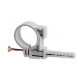 Обойма для труб и кабеля 20-22 мм c ударным шурупом, уп 50шт.