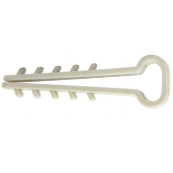 Дюбель-хомут "Ёлочка" для плоского кабеля, 8 мм, уп 100шт.