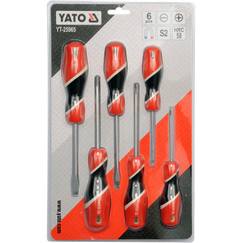 Набор YT-25965 отвёрток 6 шт. РН+SL YATO-1