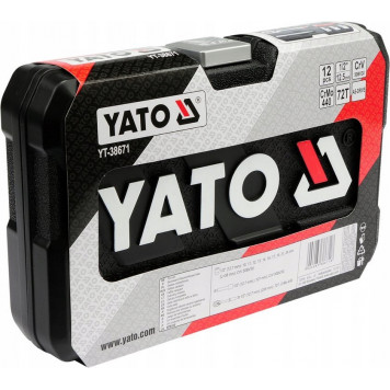 Набор YT-38671 головок с трещоткой и инструментом 1/2", 12 предметов YATO-6