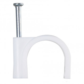 Скоба кабельная круглая 12 мм, закаленный гвоздь, уп 100шт. Скоба кабельная круглая 12 мм, закаленный гвоздь, уп 100шт.