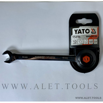 Ключ YT-0194 комбинированный с трещоткой 13 мм YATO-1