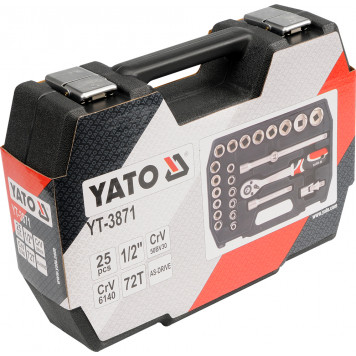 Набор YT-3869 головок с трещоткой 1/2", 20 предметов YATO-4
