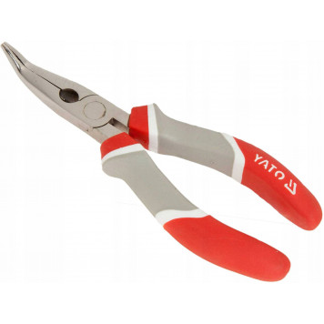 Тонкогубцы YT-2026 удлиненные загнутые 160 мм YATO-1