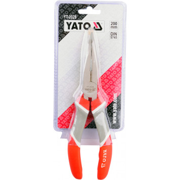 Тонкогубцы YT-2028 удлиненные загнутые 200 мм YATO-1