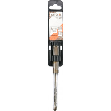 Бур YT-4201 по бетону SDS+ Quatro 6х110 мм YATO-1