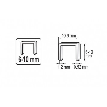 Сшиватель YT-7004 ударный 6-10 мм YATO-1