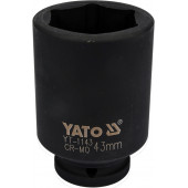 Головка YT-1143 торцевая ударная глубокая 6-гранная, 3/4, 43 мм YATO