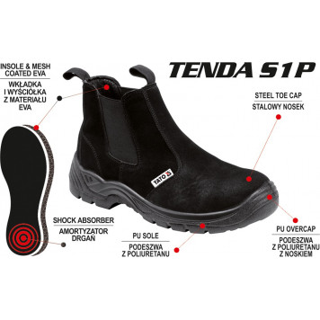 Ботинки YT-80853 рабочие TENDA S1P размер 40-1