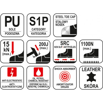 Ботинки YT-80855 рабочие TENDA S1P размер 42-3