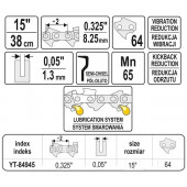 Цепь YT-84945 для бензопилы 0.325, 38 см, 1.3 мм, 64 звена YATO