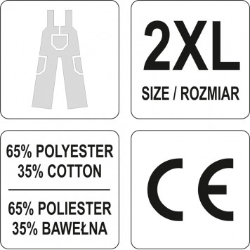 Рабочий YT-80294 полукомбинезон DAN размер XXL-2