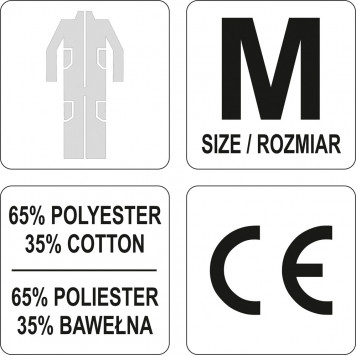 Комбинезон YT-80421 рабочий DOHAR серый размер M YATO DW-3