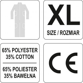 Комбинезон YT-80433 рабочий DOHAR бежевый размер XL YATO DW-3