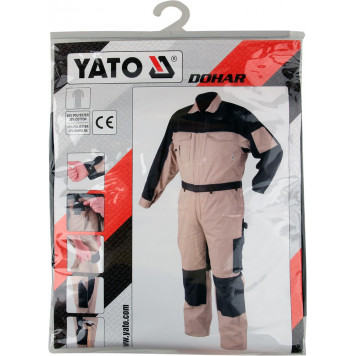 Комбинезон YT-80434 рабочий DOHAR бежевый размер XXL YATO DW-2