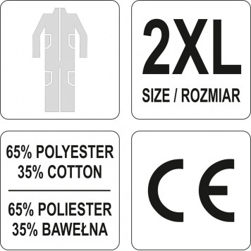 Комбинезон YT-80434 рабочий DOHAR бежевый размер XXL YATO DW-3