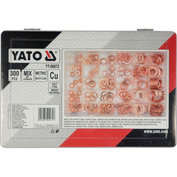 Набор YT-06872 медных шайб 300 шт. YATO-2