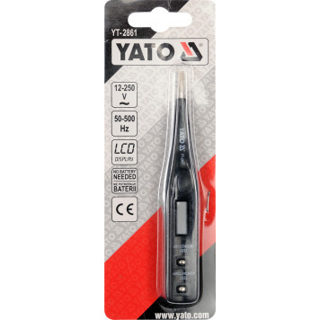 Тестер YT-2861 напряжения цифровой 12-250V LCD YATO-1